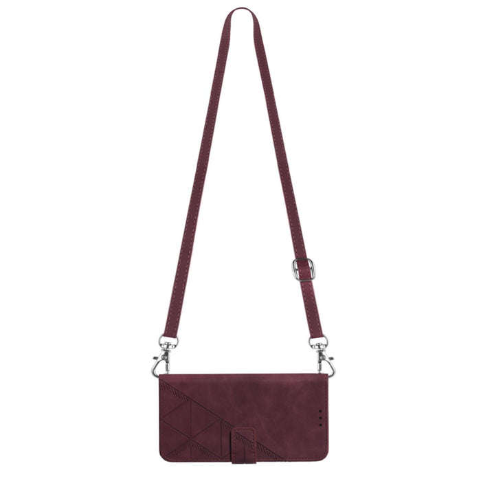 Embossed Leather Flip Phone Case