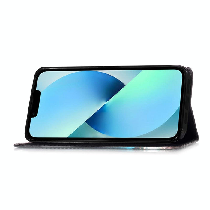 Patterned Leather Phone Case Colourful Plain Weave