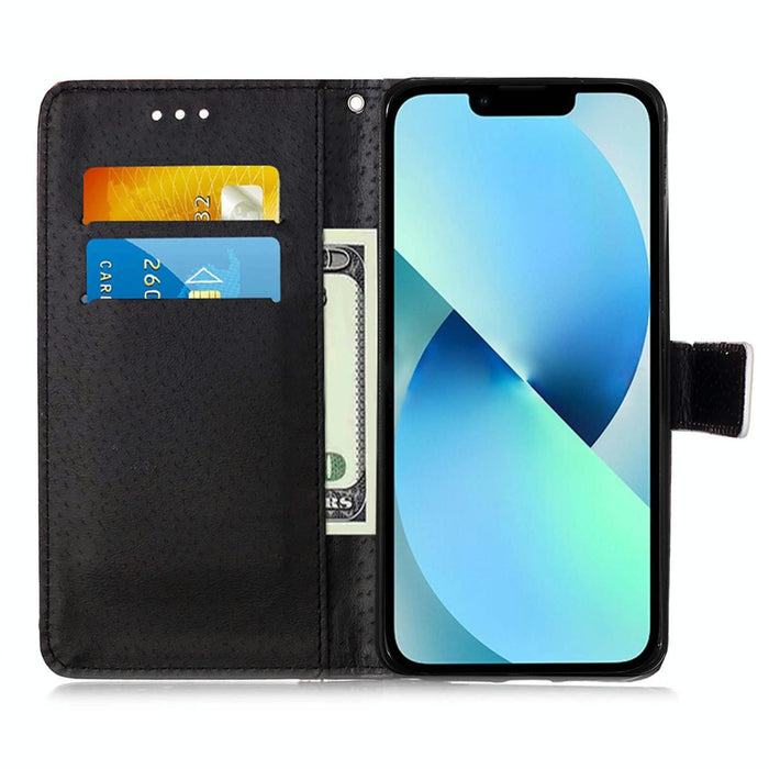 Patterned Leather Phone Case Colourful Plain Weave