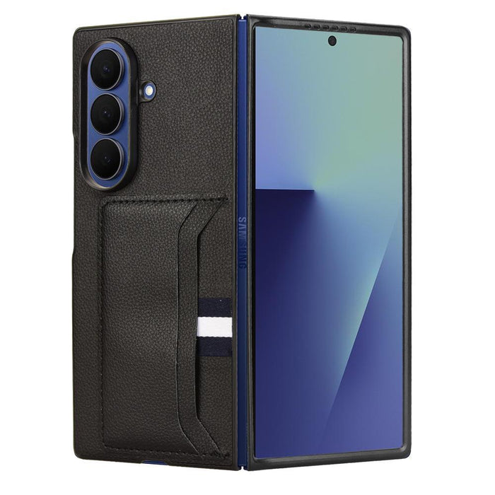 For Samsung Galaxy Z Fold7 5G Litchi Texture Card Slot Phone Case