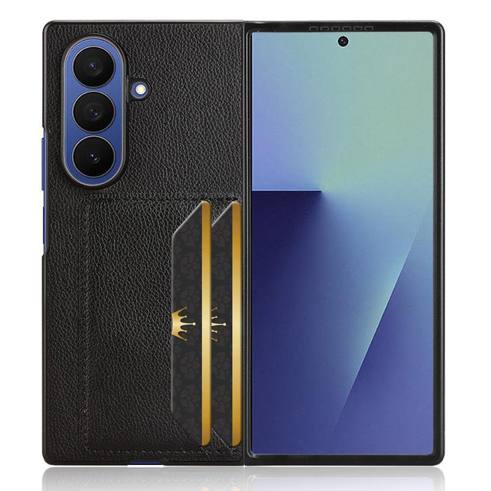 For Samsung Galaxy Z Fold7 5G Litchi Texture Card Slot Phone Case
