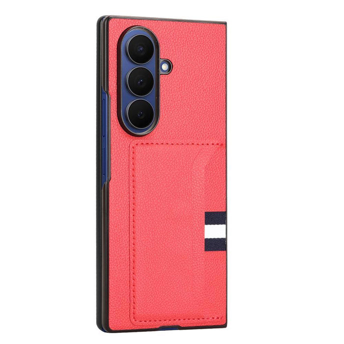 For Samsung Galaxy Z Fold7 5G Litchi Texture Card Slot Phone Case