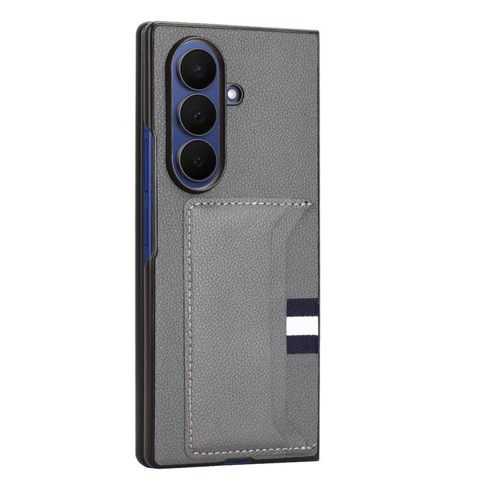 For Samsung Galaxy Z Fold7 5G Litchi Texture Card Slot Phone Case