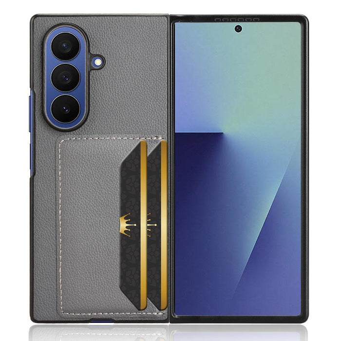 For Samsung Galaxy Z Fold7 5G Litchi Texture Card Slot Phone Case