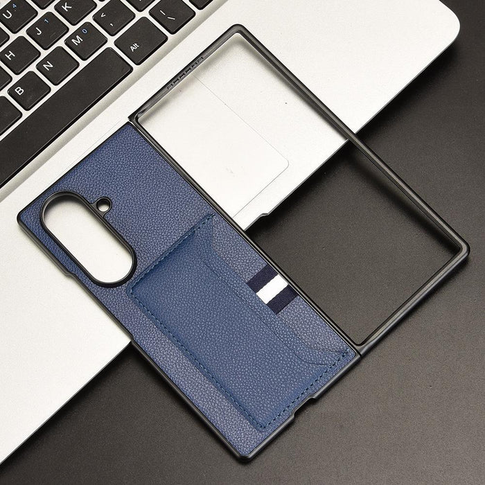 For Samsung Galaxy Z Fold7 5G Litchi Texture Card Slot Phone Case
