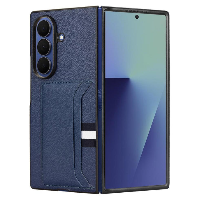 For Samsung Galaxy Z Fold7 5G Litchi Texture Card Slot Phone Case