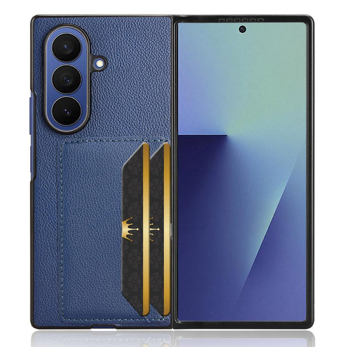 For Samsung Galaxy Z Fold7 5G Litchi Texture Card Slot Phone Case