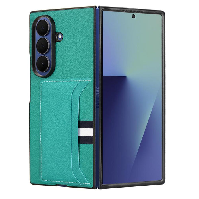 For Samsung Galaxy Z Fold7 5G Litchi Texture Card Slot Phone Case