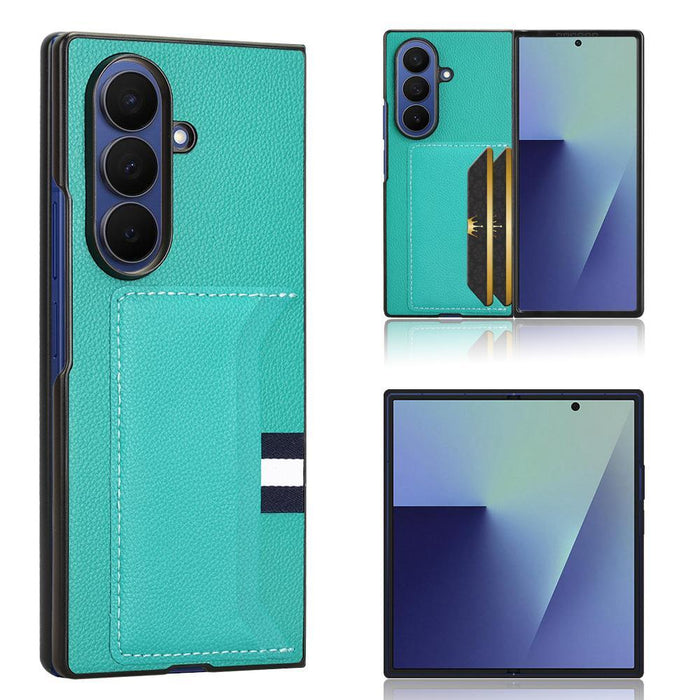 For Samsung Galaxy Z Fold7 5G Litchi Texture Card Slot Phone Case