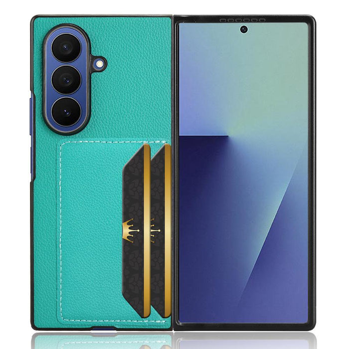For Samsung Galaxy Z Fold7 5G Litchi Texture Card Slot Phone Case
