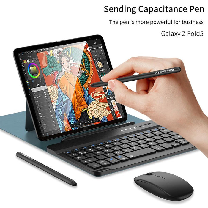 For Samsung Galaxy Z Fold5 Gear Adjustment Bluetooth Keyboard + Pen + Mouse + Case Set