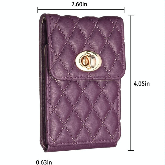 Vertical Card Bag With Metal Buckle For Mobile Phones