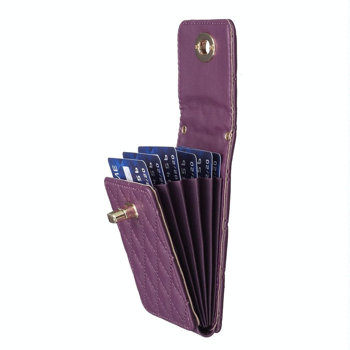 Vertical Card Bag With Metal Buckle For Mobile Phones