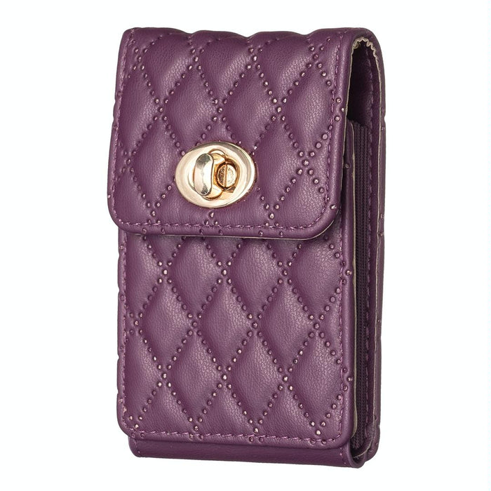 Vertical Card Bag With Metal Buckle For Mobile Phones