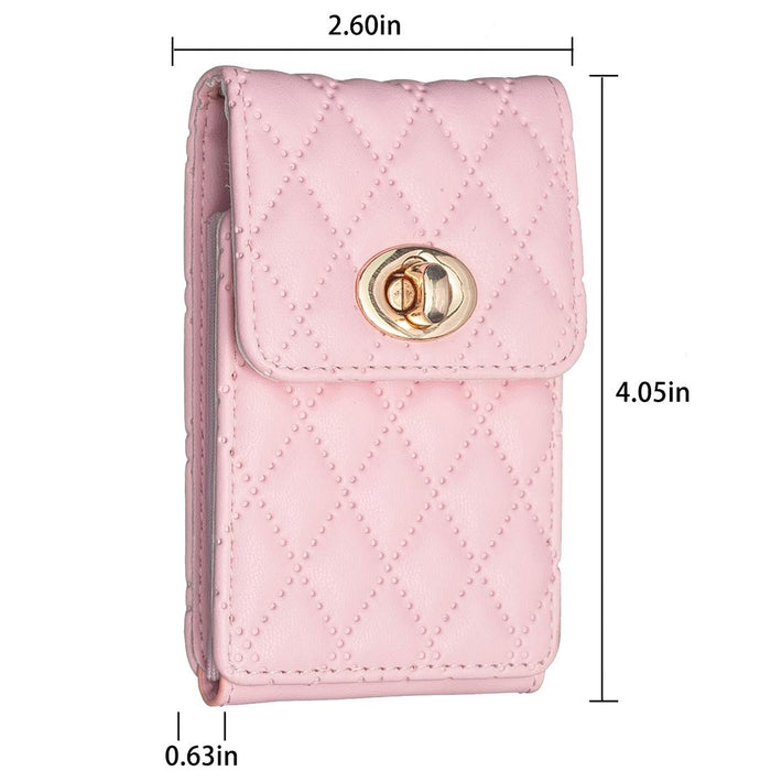 Vertical Card Bag With Metal Buckle For Mobile Phones