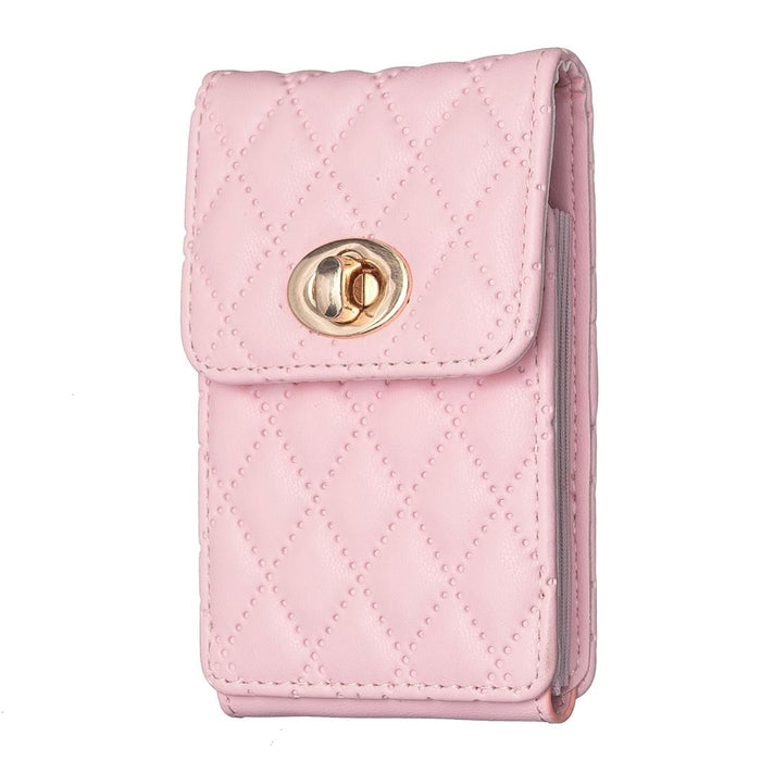 Vertical Card Bag With Metal Buckle For Mobile Phones