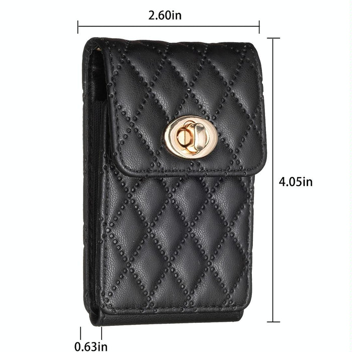 Vertical Card Bag With Metal Buckle For Mobile Phones