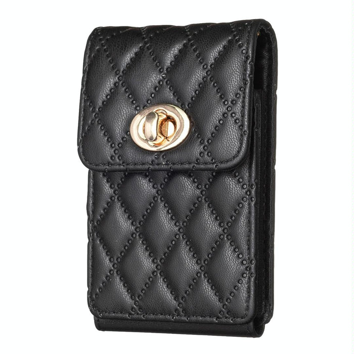 Vertical Card Bag With Metal Buckle For Mobile Phones