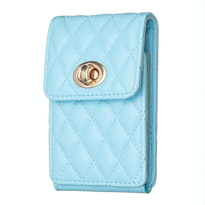 Vertical Card Bag With Metal Buckle For Mobile Phones