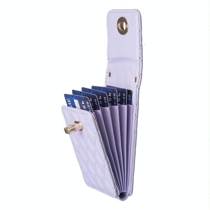 Vertical Card Bag With Metal Buckle For Mobile Phones