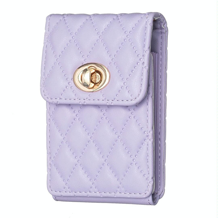 Vertical Card Bag With Metal Buckle For Mobile Phones