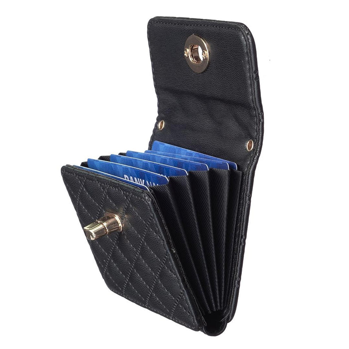 Horizontal Card Bag Mobile Phone Back Sticker With Metal Buckle