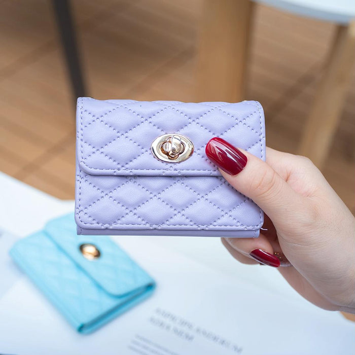 Horizontal Card Bag Mobile Phone Back Sticker With Metal Buckle