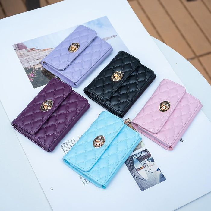 Horizontal Card Bag Mobile Phone Back Sticker With Metal Buckle