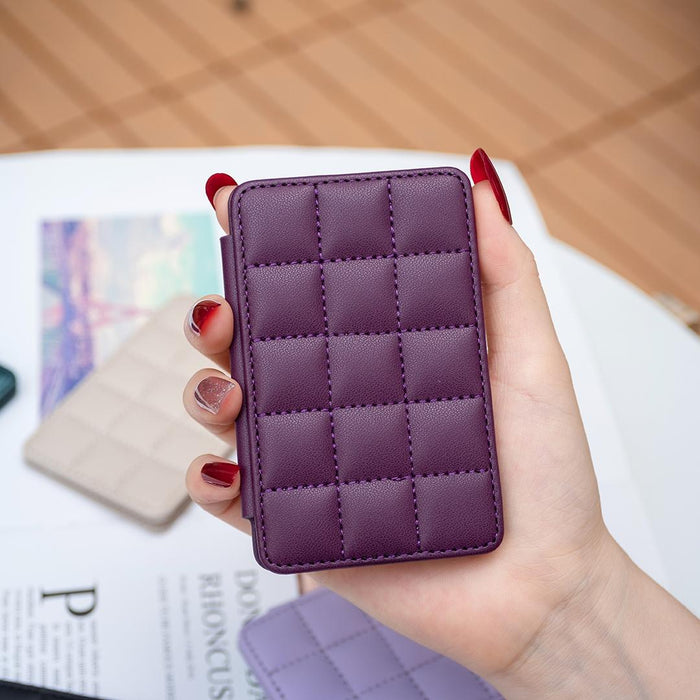 Grid Pattern Card Bag Sticker For Mobile Phones