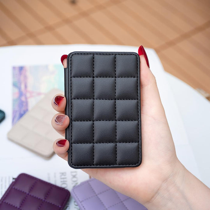 Grid Pattern Card Bag Sticker For Mobile Phones