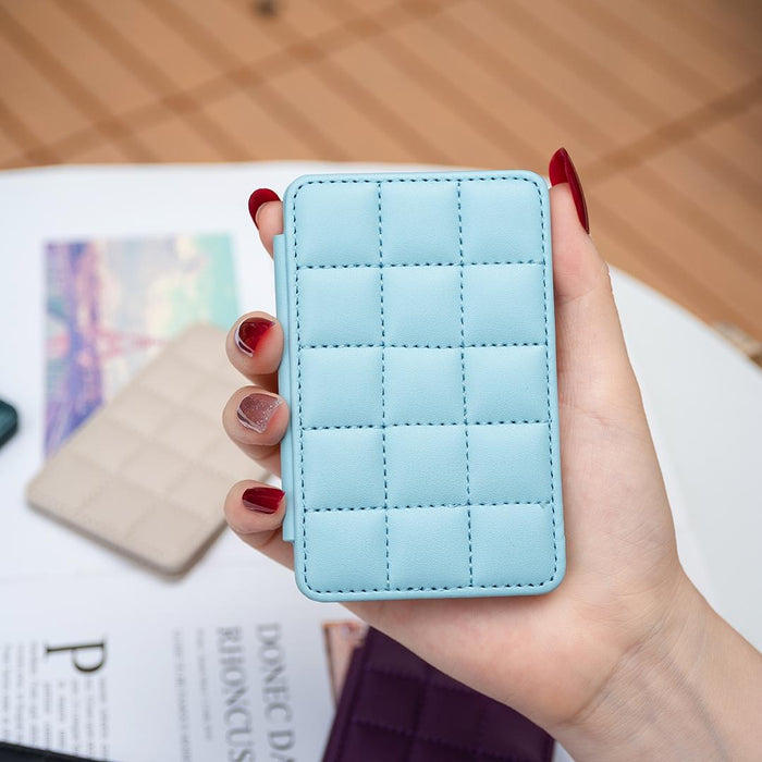 Grid Pattern Card Bag Sticker For Mobile Phones