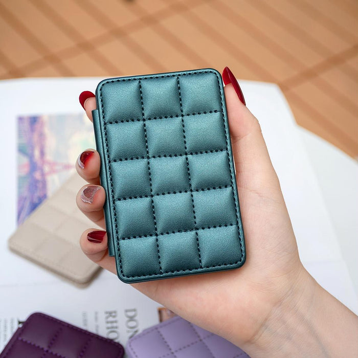 Grid Pattern Card Bag Sticker For Mobile Phones
