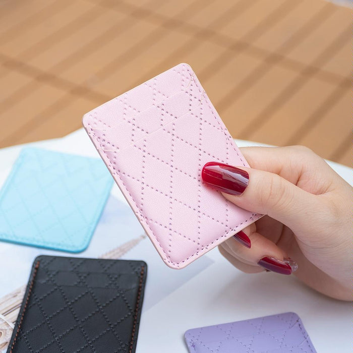 Diamond Lattice Card Bag Sticker For Mobile Phones