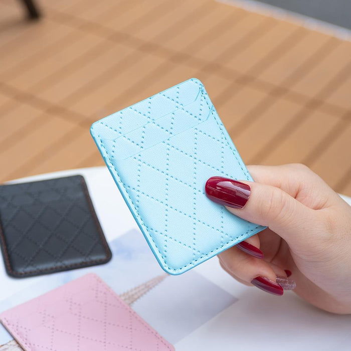 Diamond Lattice Card Bag Sticker For Mobile Phones