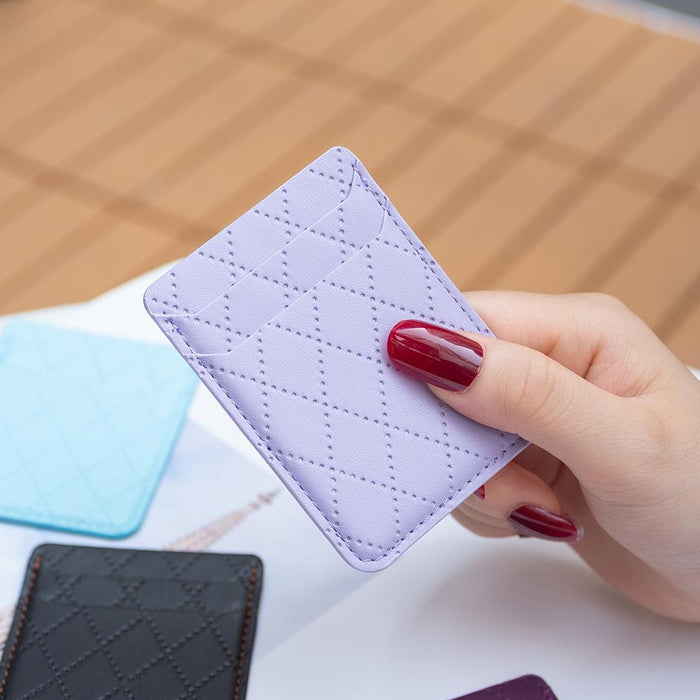 Diamond Lattice Card Bag Sticker For Mobile Phones