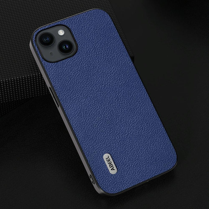 Black Leather Mino Phone Case With Edge Detail