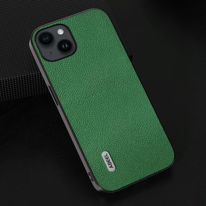 Black Leather Mino Phone Case With Edge Detail