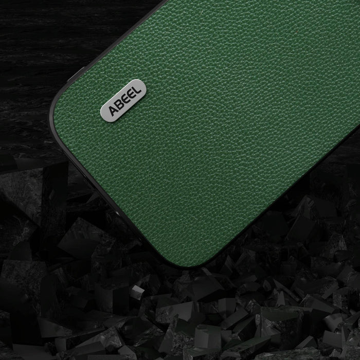 Black Leather Mino Phone Case With Edge Detail
