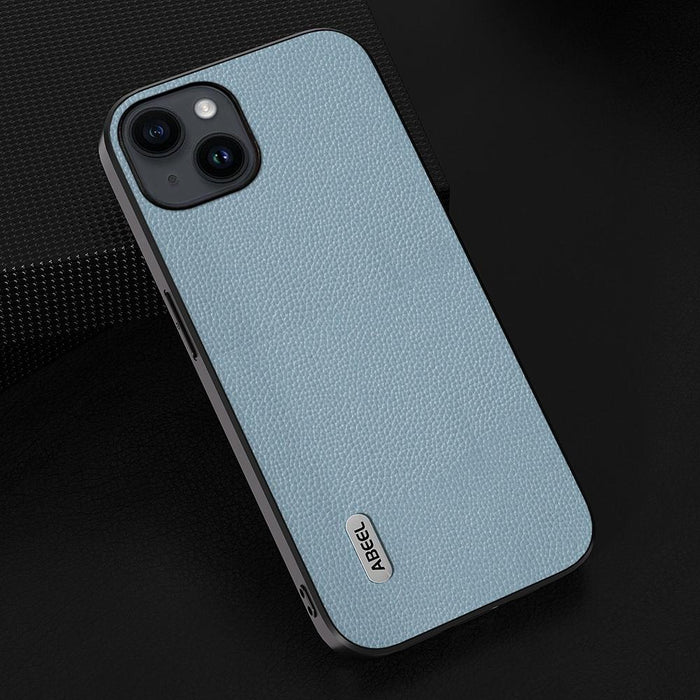 Black Leather Mino Phone Case With Edge Detail