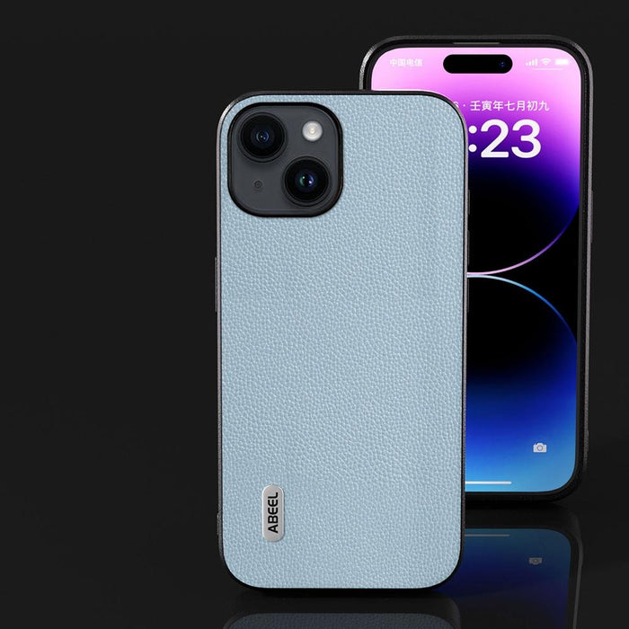 Black Leather Mino Phone Case With Edge Detail