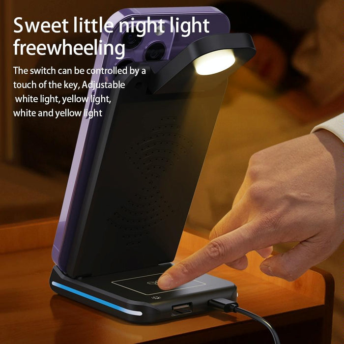 5 In 1 Foldable Wireless Charger 15W Black