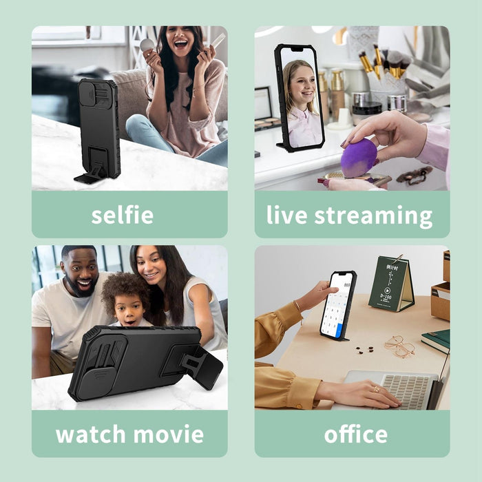 Sliding Camshield Phone Case Stereoscopic Holder