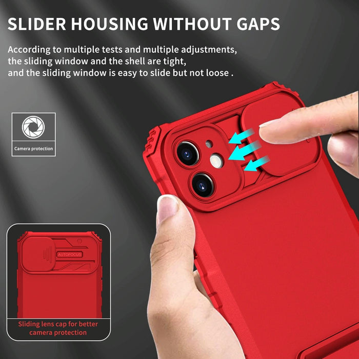 Sliding Camshield Phone Case Stereoscopic Holder