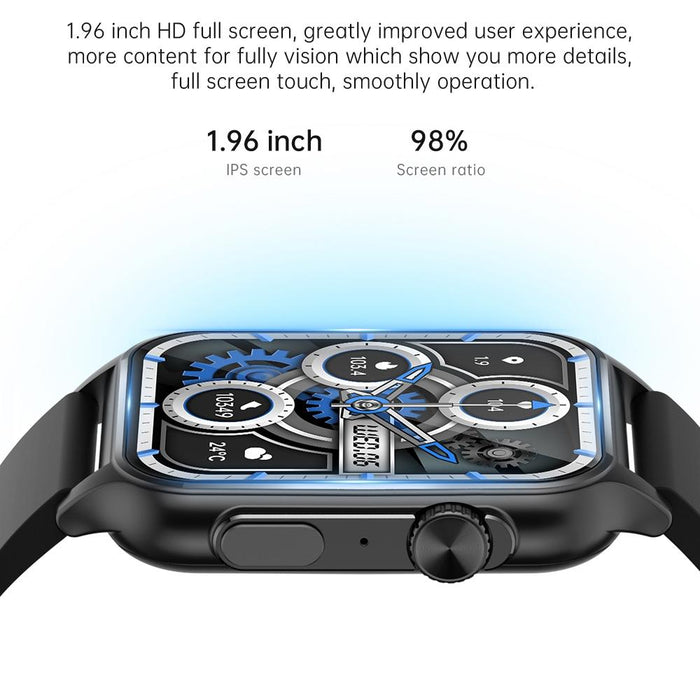 1.96 Inch Ips Smart Watch With Bluetooth Calls & Blood Oxygen Monitoring