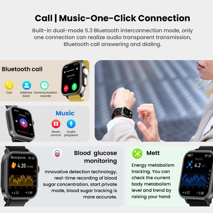 1.83 Inch Tft Screen Smart Watch Supports Bluetooth Call / Blood Oxygen Monitoring