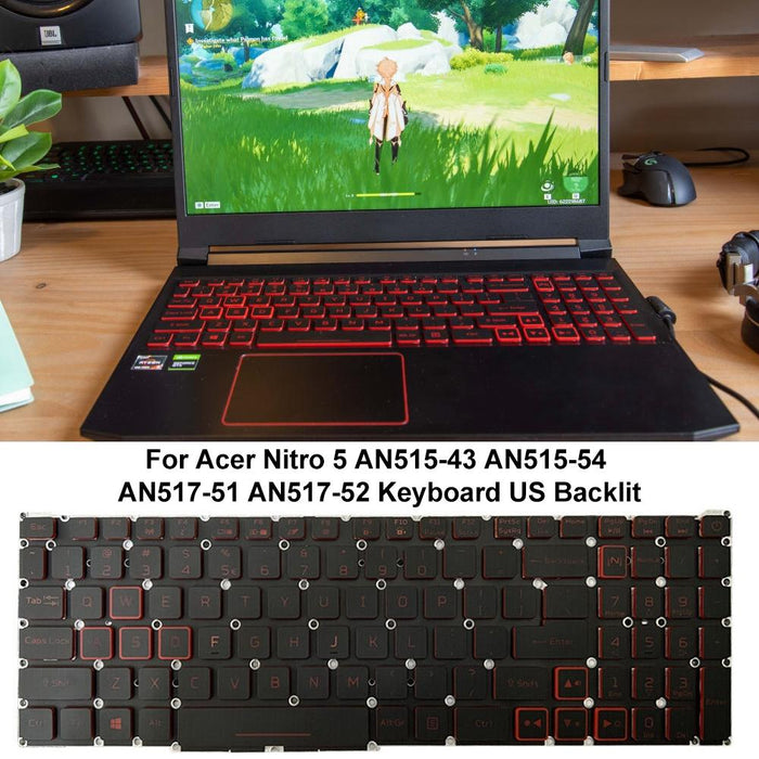 Us Version Red Backlight Laptop Keyboard