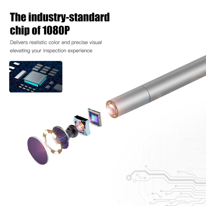 3.9Mm Red Hd Waterproof Portable Integrated Hand-Held Vertical Screen Industry Endoscope Length 10M Hardwire