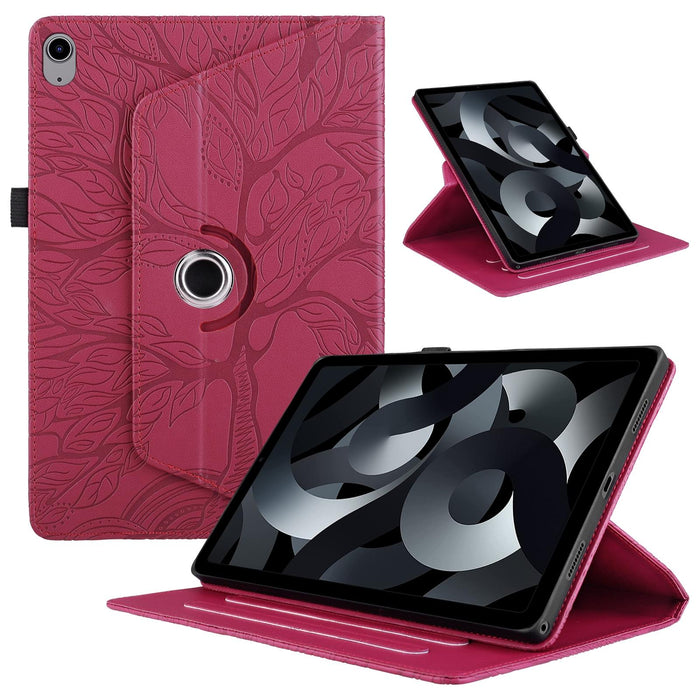 Tree Life Embossed Rotation Leather Smart Tablet Case for iPad Pro 12.9 2022 / 2021 / 2020