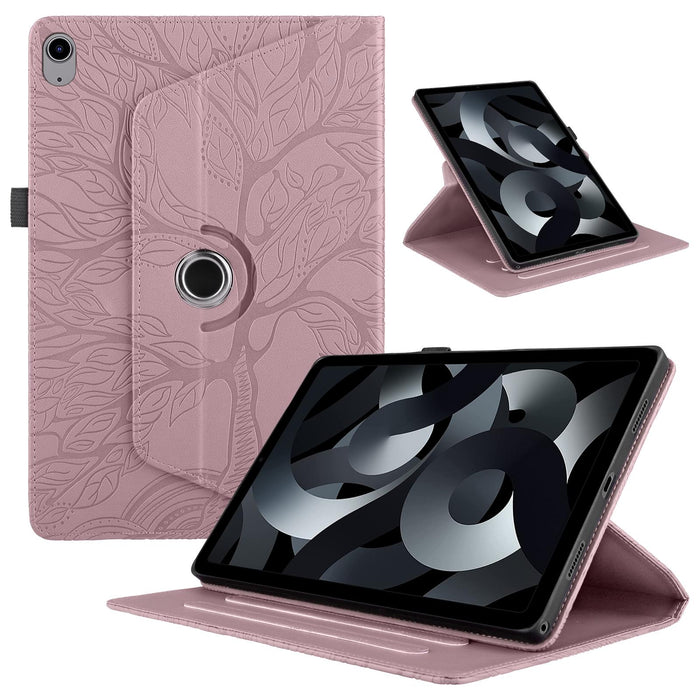 Tree Life Embossed Rotation Leather Smart Tablet Case for iPad Pro 12.9 2022 / 2021 / 2020