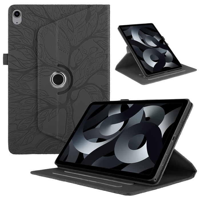 Tree Life Embossed Rotation Leather Smart Tablet Case for iPad Pro 12.9 2022 / 2021 / 2020